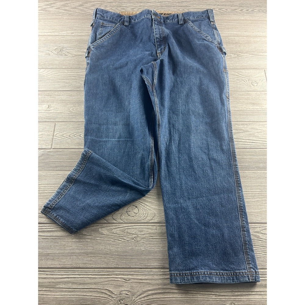 Duluth Trading Co Flex Ballroom Jeans Mens 40X30 Relaxed Fit Blue Medium Wash